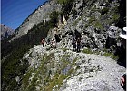 The Zammerloch path was long and quite scary. Memminger Hütte (2242 m) - Seescharte (2600 m, 8530 ft) Patroltal (1600 m) - Zammer Loch - Zams (780 m).