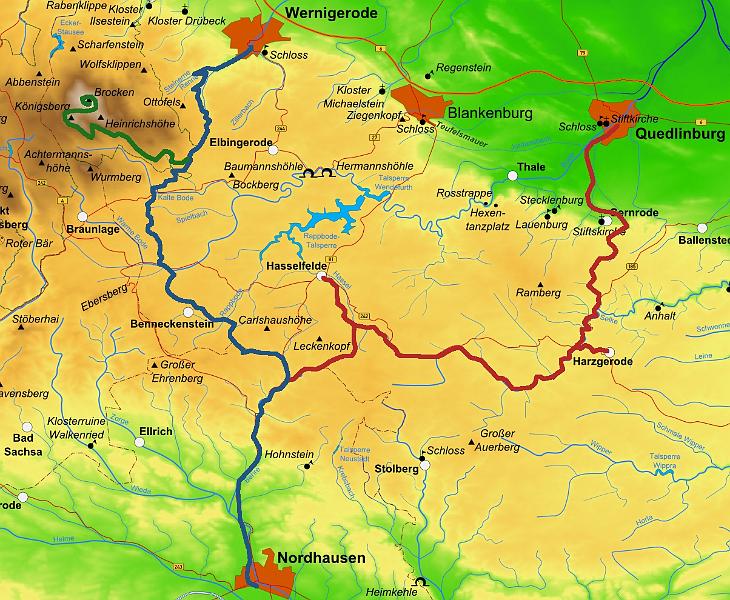 Karte-Harzer-Schmalspurbahnen