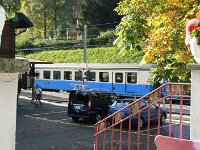 Les Avants Montreux-Oberland-Bernoise (MOB) train in station 7 Oct 2009