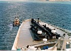 QE2 arriving in Cherbourg harbour. Next stop Southampton.