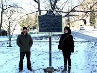Fairbrother at Menten plaque Toronto