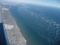 Lake Michigan, leaving Chicago