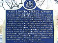 Toronto -minimal memory of Maud Menten