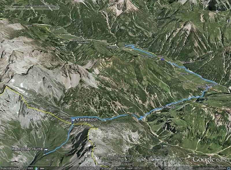 Kemptner-huttte-Holzgau-map