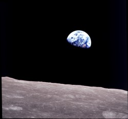 Earth rise from moon. Appolo 8